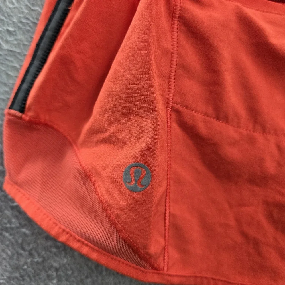 Lululemon Women Activewear Shorts 10 Orange Running Drawstring 2.5